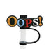 Straw Mouthpiece Silicone Dust Plug Decorative Buckle Clip Personalized Letter Label for Tumblers